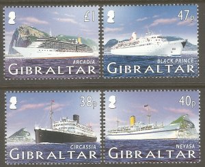 GIBRALTAR Sc# 1021 - 1024 MNH FVF Set of 4 Cruise Ships