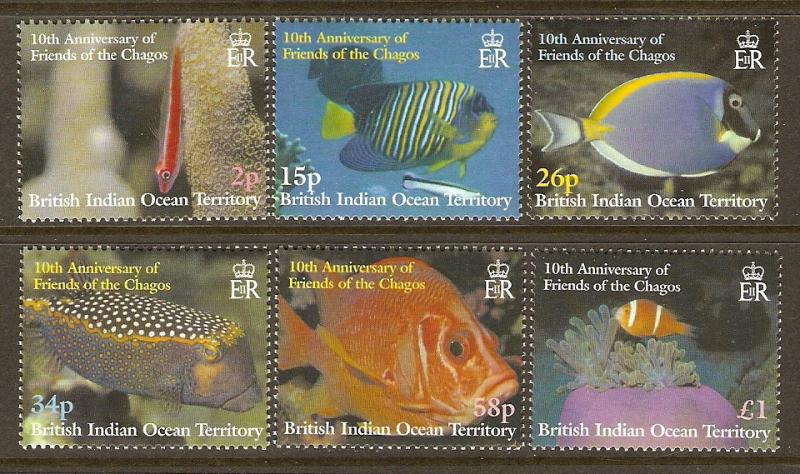British Indian Ocean Territory #248-53 NH Reef Fish