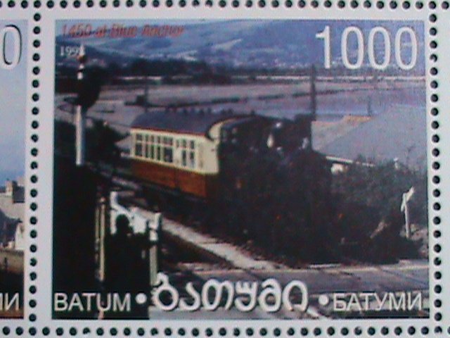 RUSSIA-BATUM STAMPS-1998-WORLD FAMOUS TRAINS MNH FULL SHEET VERY FINE