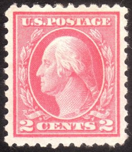 1914, US 2c, Washington, MH, Sc 425