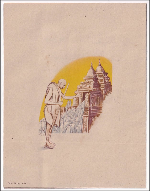 INDIA - 1948 MAHATMA GANDHI MEMORIAL STAMPS - FOLDER