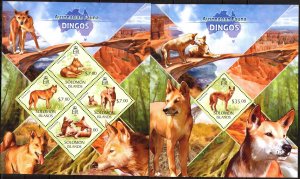Solomon Islands 2013 Wild Dogs Dingos sheet + S/S MNH
