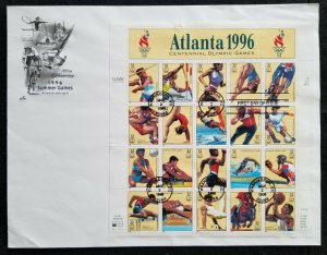 U.S. Used #3068 32c Summer Olympics Sheet of 20 ArtCraft First Day Cover