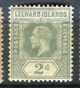 LEEWARD ISLANDS; 1912 early GV issue fine Mint hinged 2d. value