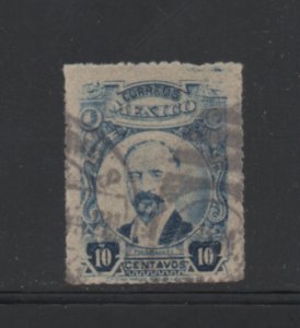 Mexico  Scott # 614  used    Single Rouletted 14.5