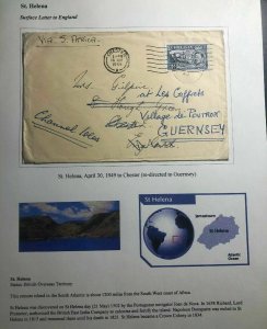 1949 Chester St Elena Cover To Guernsey Channel Island England Via South Africa