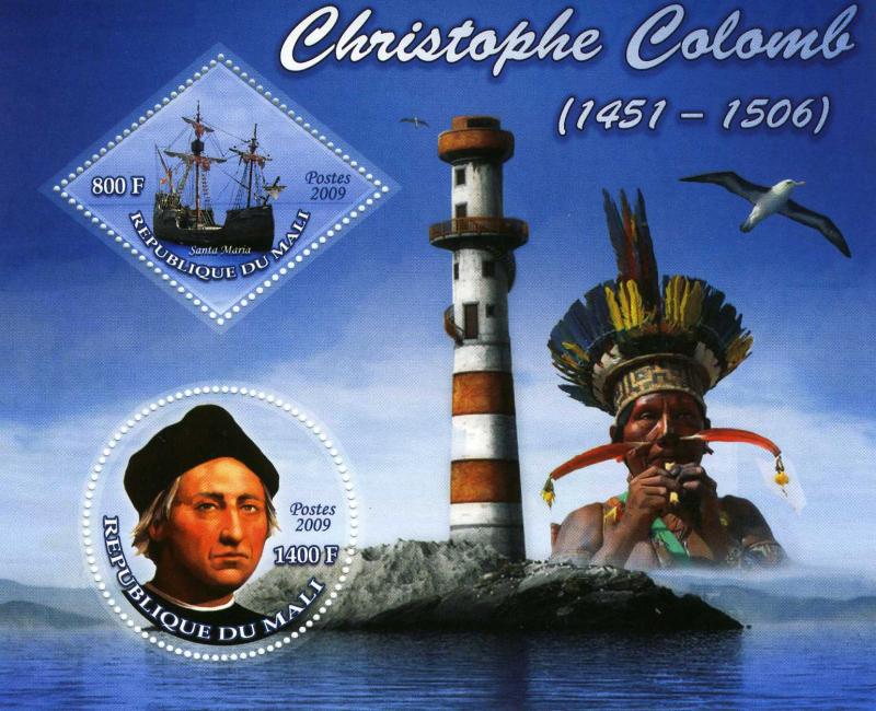 Mali 2009 SHIPS Christopher Columbus s/s Perforated Mint (NH)