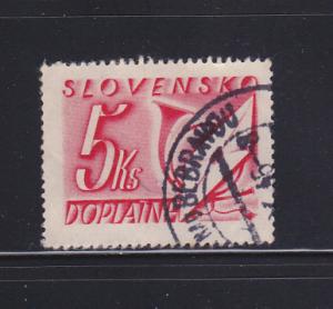 Slovakia J37 U Postage Due Stamp