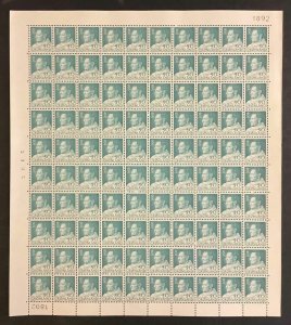 GREENLAND #58, 50ore Frederick IX, Complete sheet of 100, NH, VF, Scott $900.00