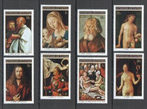 Oz0250 Rwanda Art Paintings Albrecht Durer #465-472 Set Mnh