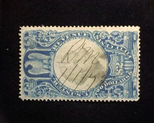 HS&C: Scott #R124 2.50 Revenue. VF Used US Stamp