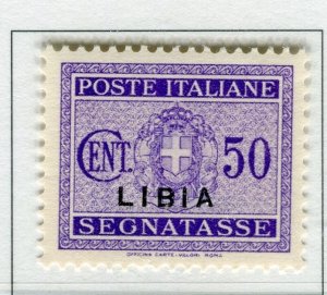 ITALY COLONIES; LIBIA 1934 Postage Due issue fine Mint hinged 50c. value