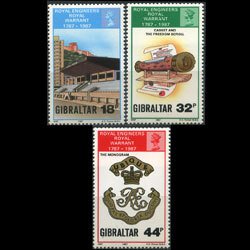 GIBRALTAR 1987 - Scott# 505-7 Royal Engineers Set of 3 NH