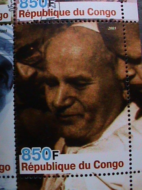 ​CONGO -2005 POPE AND MOTHER TERESA-CTO S/S VERY FINE WE SHIP TO WORLD WIDE