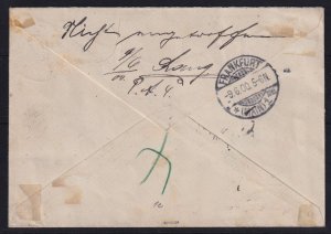 German New Guinea 1897 3-50pf Set Registered Bahnpost Cover Matupi to Frankfurt