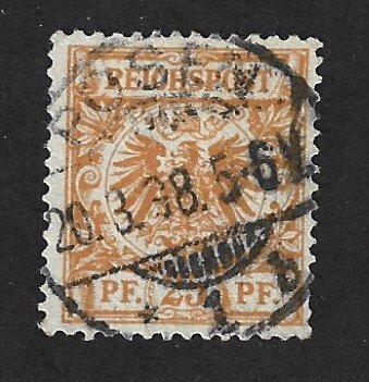Germany Scott 50 Used 25pf w/ SON Cancel Stamp 2018 CV $2.00