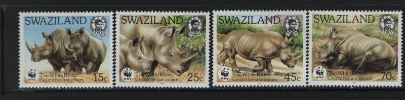 SWAZILAND 519-522 (4) Set, Hinged, 1987 World Wildlife Fund