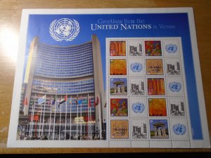 United Nations  Vienna  #  495a   MNH   complete sheet