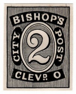 (I.B) US Local Post : Bishop's City Post 2c