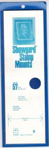 Showgard Stamp Mounts Size 57/215 BLACK Background Pack of 15