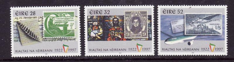 Ireland-Sc#1082-4-unused NH set-Irish State-Planes-Stamp on Stamp-Aer Lingus-Sta