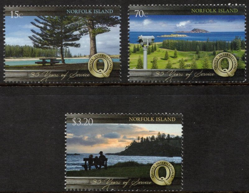 NORFOLK ISLAND  2014 Quota International; Scott 1092-94, SG 1197-99; MNH
