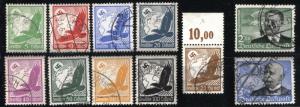 GERMANY Deutsche Luftpost  SC# C46-C56 Airmail Stamps Postage 1934 USED