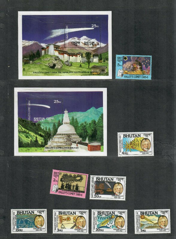 Bhutan Sc#564-573 M/NH/VF, Cv. $21.15