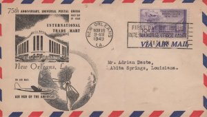 ZAYIX US C42-28 unknown designer FDC 10c airmail UPU anniversary USFM102023107