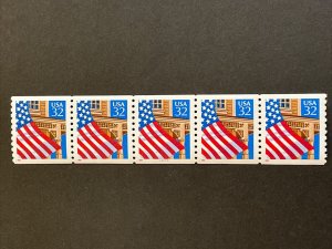 US PNC5 32c Flag Over Porch Stamp Sc# 2913 Plate 11111 MNH, Shiny Gum