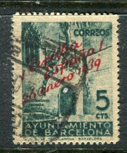 SPAIN; 1930s early Barcelona Local Civil War period issues fine used value