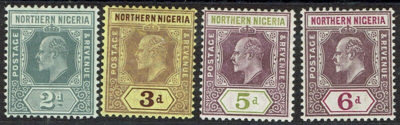 NORTHERN NIGERIA 1910 KEVII 2D 3D 5D AND 6D