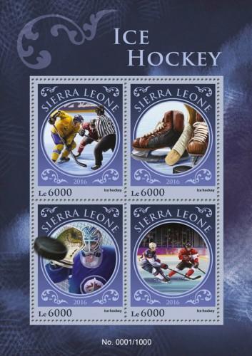 SIERRA LEONE - 2016 - Ice Hockey - Perf 4v Sheet - MNH