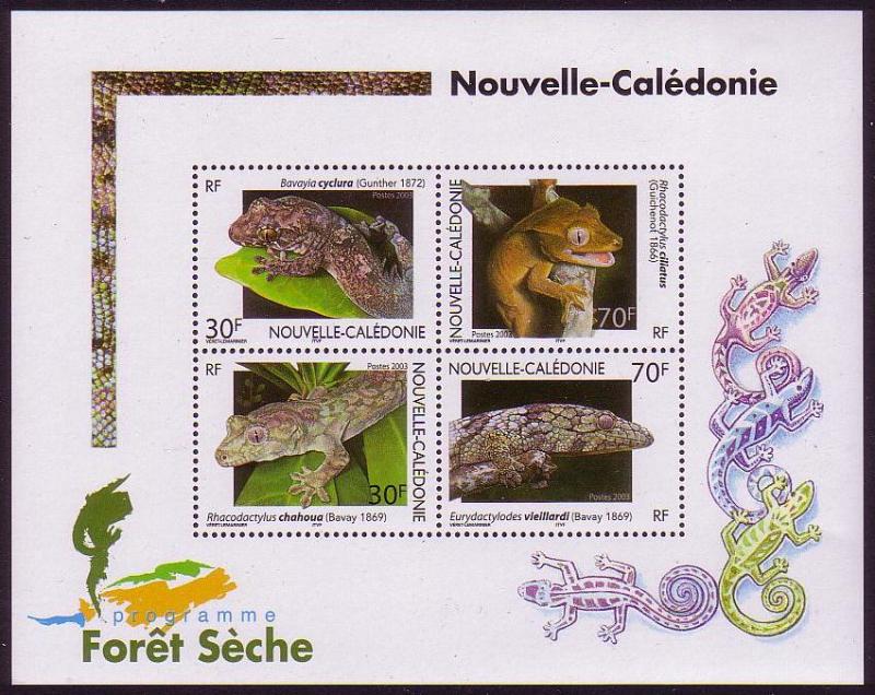 New Caledonia Geckos MS SG#MS1304