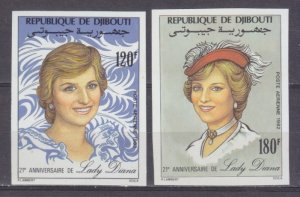 1982 Djibouti 333-334b 21 year of birth Princess Diana 25,00 €