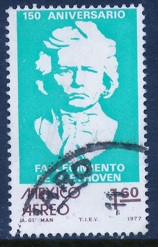 MEXICO C541 Sesquicentennial of death of Beethoven Used(901)