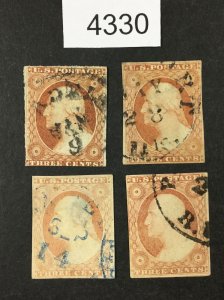 MOMEN: US STAMPS  #11  C.D.S  USED LOT #4330