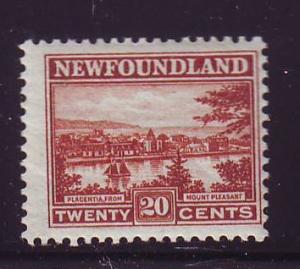 Newfoundland Sc 143 1924 20 cent Placentia stamp mint