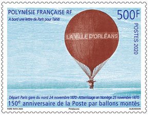 Scott #1258 Mounted Balloon MNH