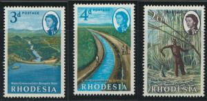 Rhodesia   SG 354-356  SC# 203-205   MNH Water Conservation see details 