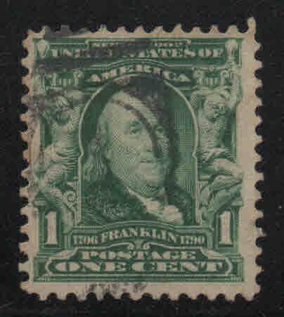 USA Scott 300 used 1902-03 Ben Franklin stamp