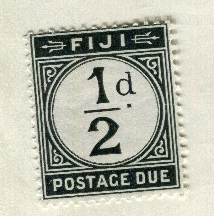 FIJI; Early 1918 GV Postage Due Mint hinged 1/2d. value