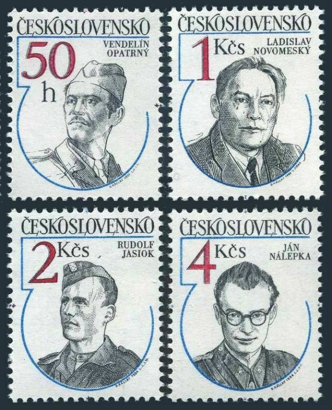 Czechoslovakia 2508-2511,MNH.Michel 2763-2766. WW II Resistance Heroes,1984.