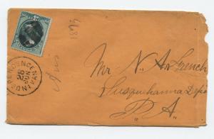 1870s Independence Kansas 3 cent banknote grilled #136 cover [y3326]