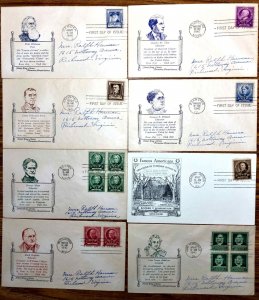 # 859-893 FDC Full Set of 35 Famous Americans 1940