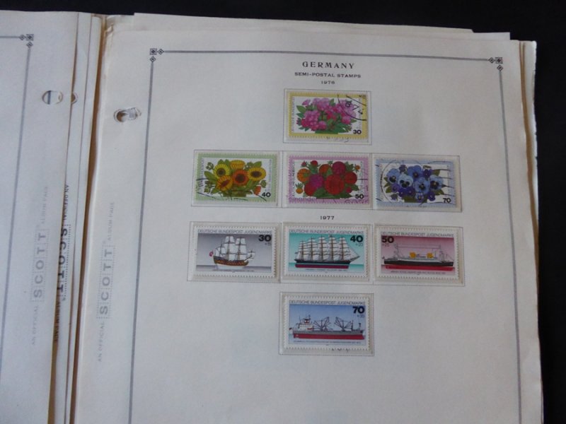 Germany and Area 1975-1977 Mint/Used Stamp Collection on Scott Int Album Pages