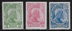 Liechtenstein Scott # 1 - 3 MH