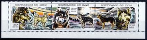 Mali 1997 Sc#908 SLED DOGS Eskimo/Alaskan Malamute/Siberian Husky Strip of 3 MNH