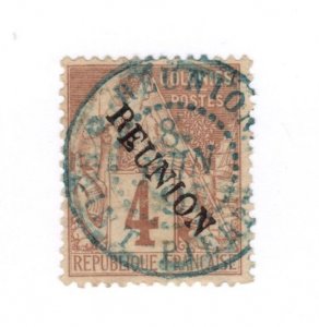 Reunion #19 (?) Wrong Color Used - Stamp CAT VALUE $8.00+++