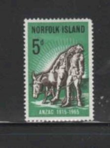 NORFOLK ISLAND #69 1965 ANZAC ISSUE MINT VF NH O.G